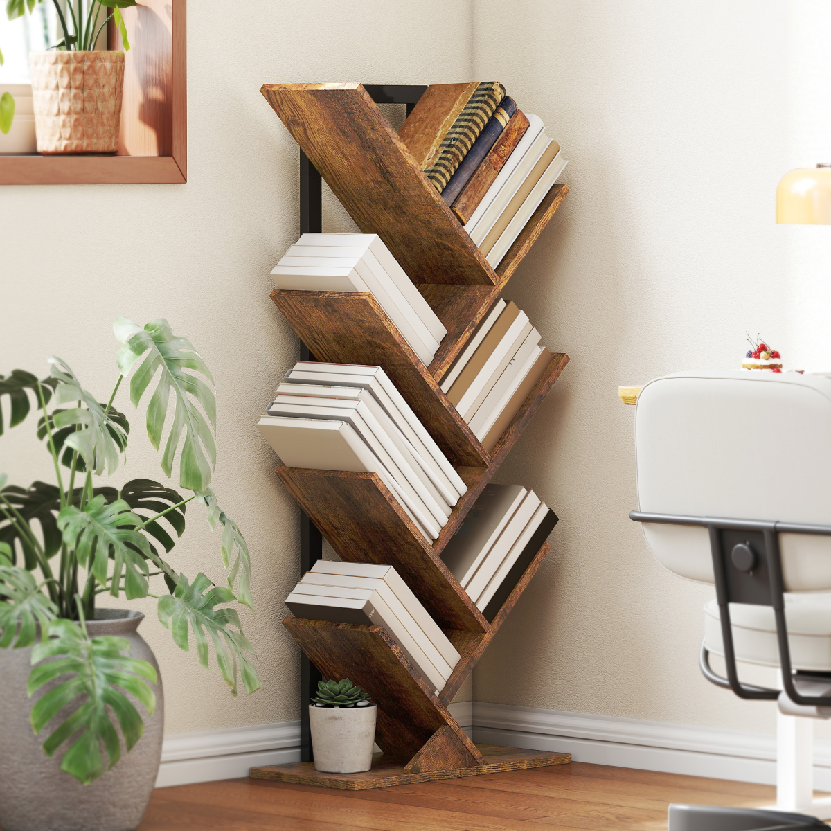 cortex-london-windsor-tree-bookshelf-storage-cabinet-rustic-brown-black