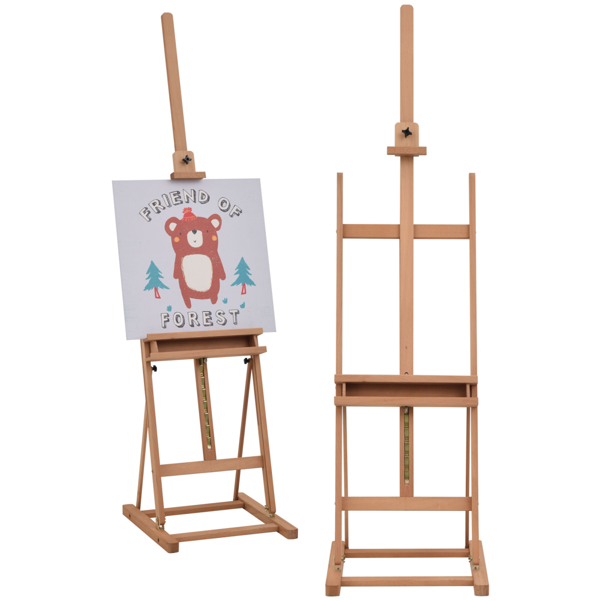 cortex-london-windsor-adjustable-h-frame-studio-easel-beech-wood-canvas-holder-storage-tray