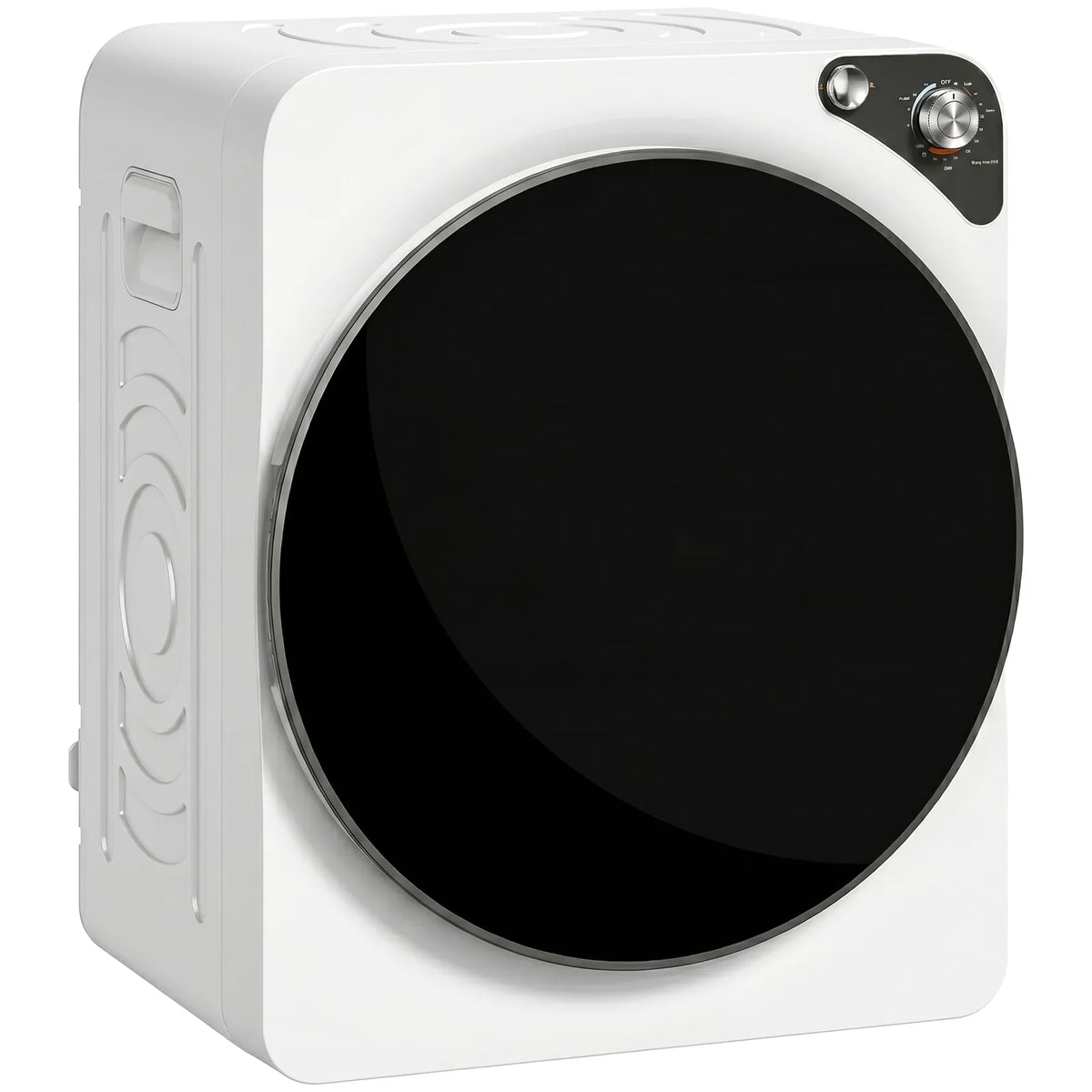 HOMCOM 5kg Vented Tumble Dryer, 1000W Compact Tumble Dryer with 5 Drying Modes, Stainless Steel Tub, White