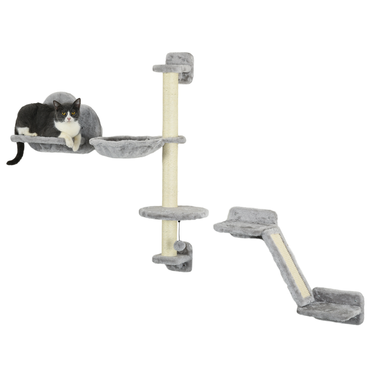 cortex-london-windsor-grey-cat-wall-furniture-hammock-ladder-scratching-post