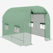 cortex-london-windsor-walk-in-polytunnel-greenhouse-steel-frame-roll-up-door-green