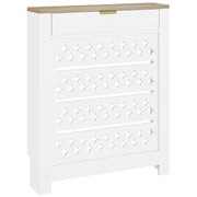 HOMCOM 78 x 19 cm Minimal Radiator Cover, with Drawer - White