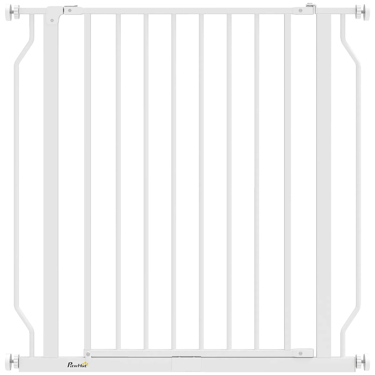 PawHut Extra Wide Dog Gate, with Door Pressure, for Doorways, Hallways, Staircases - White