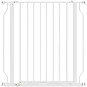 PawHut Extra Wide Dog Gate, with Door Pressure, for Doorways, Hallways, Staircases - White