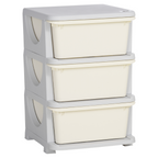 HOMCOM Kids Storage Unit w/ Three Drawers Three-Tier Chest Vertical Dresser