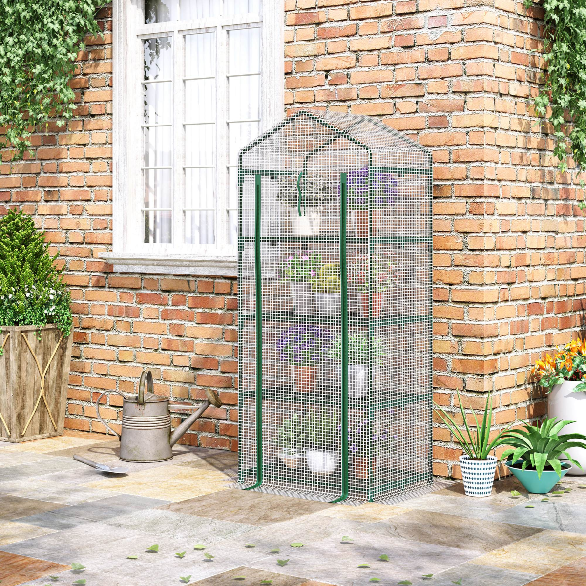 cortex-london-york-mini-greenhouse-steel-tube-pe-cover-four-levels