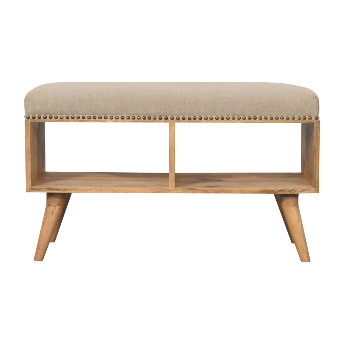 cortex-london-windsor-studded-linen-open-bench-beige-solid-mango-wood
