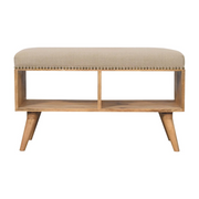 cortex-london-windsor-studded-linen-open-bench-beige-solid-mango-wood