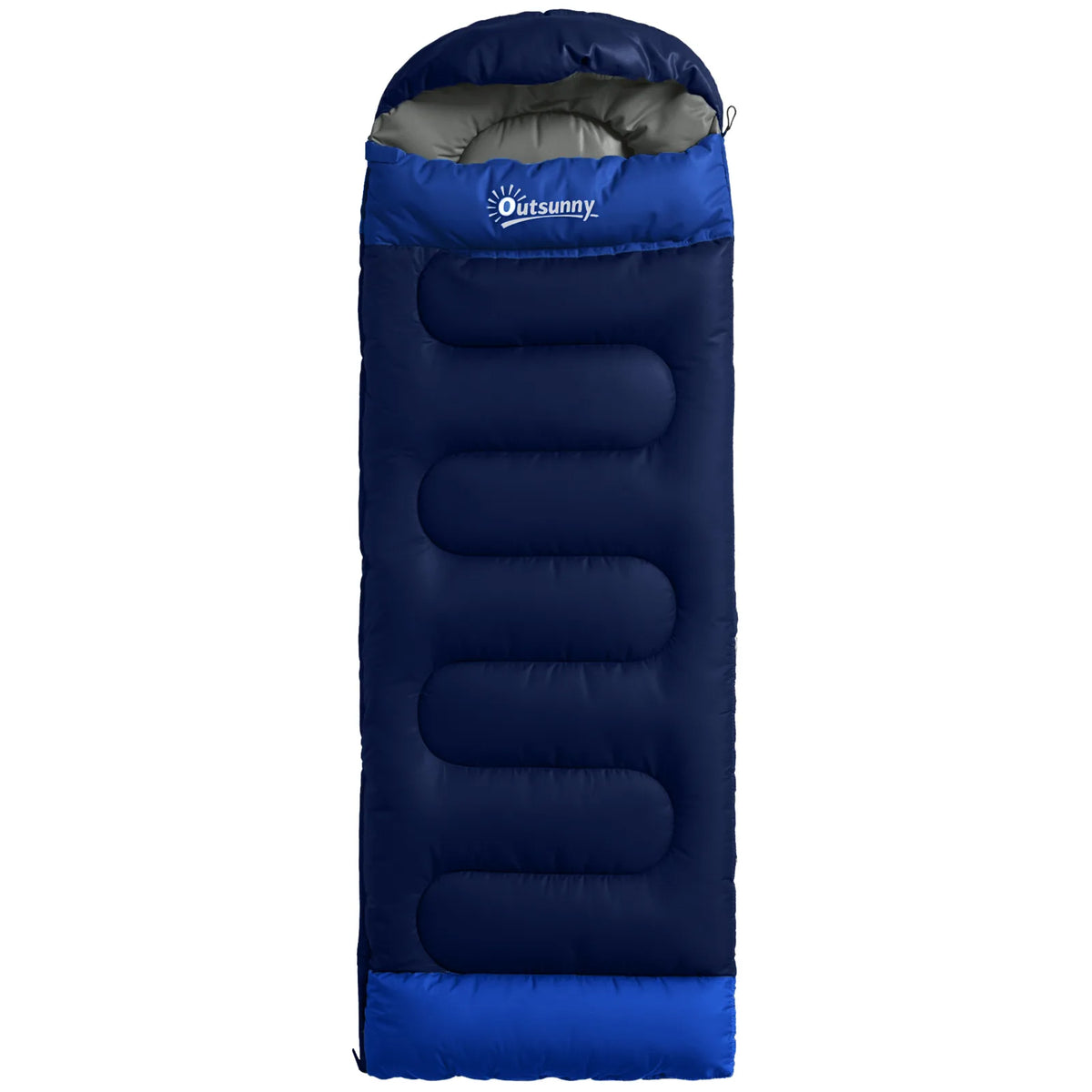 Outsunny Sleeping Bag for Adults, Lightweight & Compact Sleeping Bag, 3 Seasons, Navy Blue