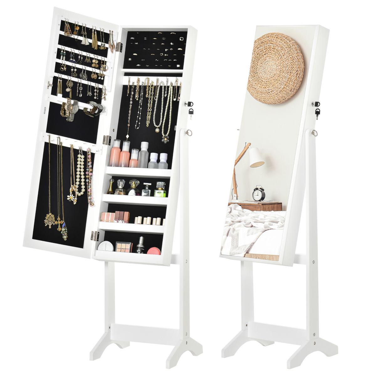 cortex-london-windsor-white-mirrored-lockable-jewellery-cabinet