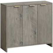 HOMCOM Sideboard Cabinet, Modern Storage Cabinet with 3 Doors and Adjustable Shelves for Living Room, Dining Room, Grey