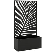 Outsunny Metal Garden Bed for Garden with Trellis, Wall Mounted or Freestanding Raised Planter with Privacy Screen