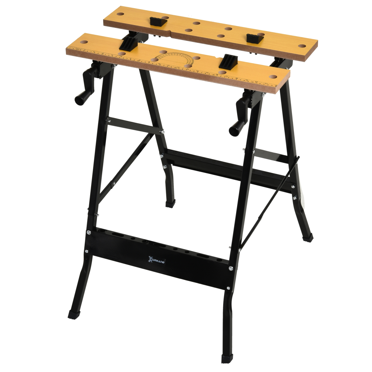 cortex-london-durhand-mdf-top-portable-work-bench-adjustable-clamps-black