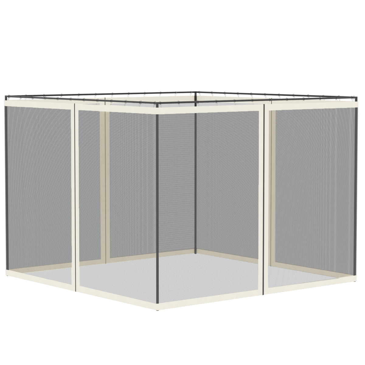 cortex-london-windsor-four-panel-gazebo-replacement-screen-polyester-nylon-mesh-white-black