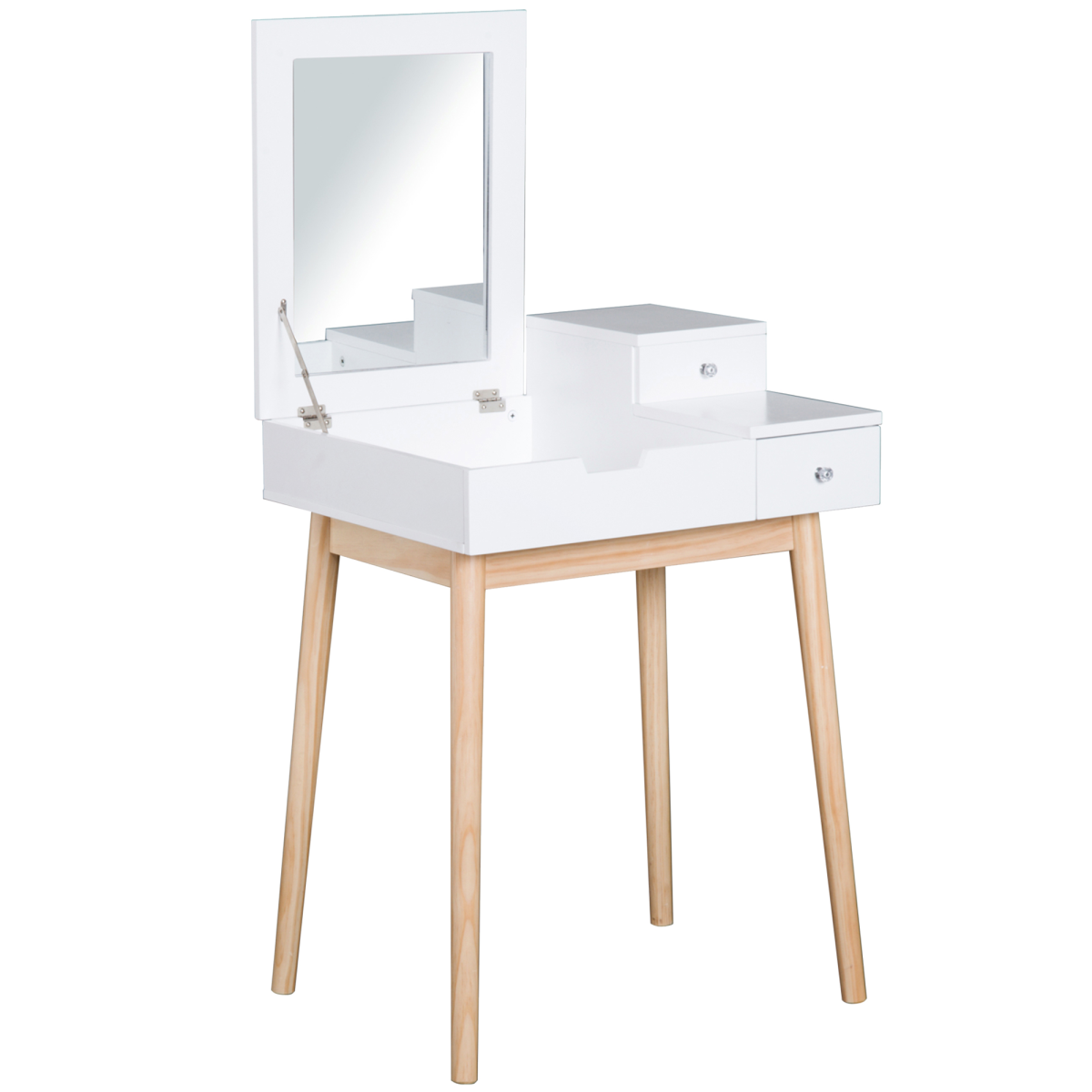 cortex-london-kensington-white-dressing-table-desk-flip-top-mirror-two-drawers