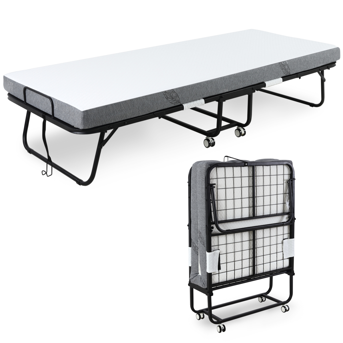 cortex-london-windsor-folding-guest-bed-10cm-mattress-metal-frame