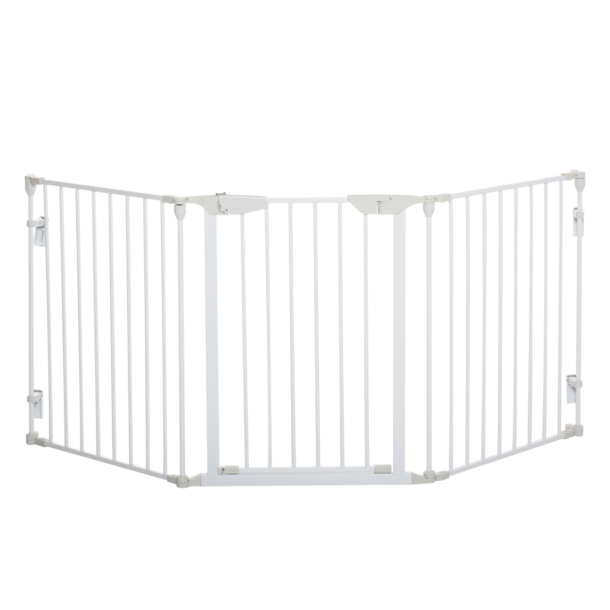 cortex-london-windsor-three-panel-metal-pet-safety-gate-with-door-white