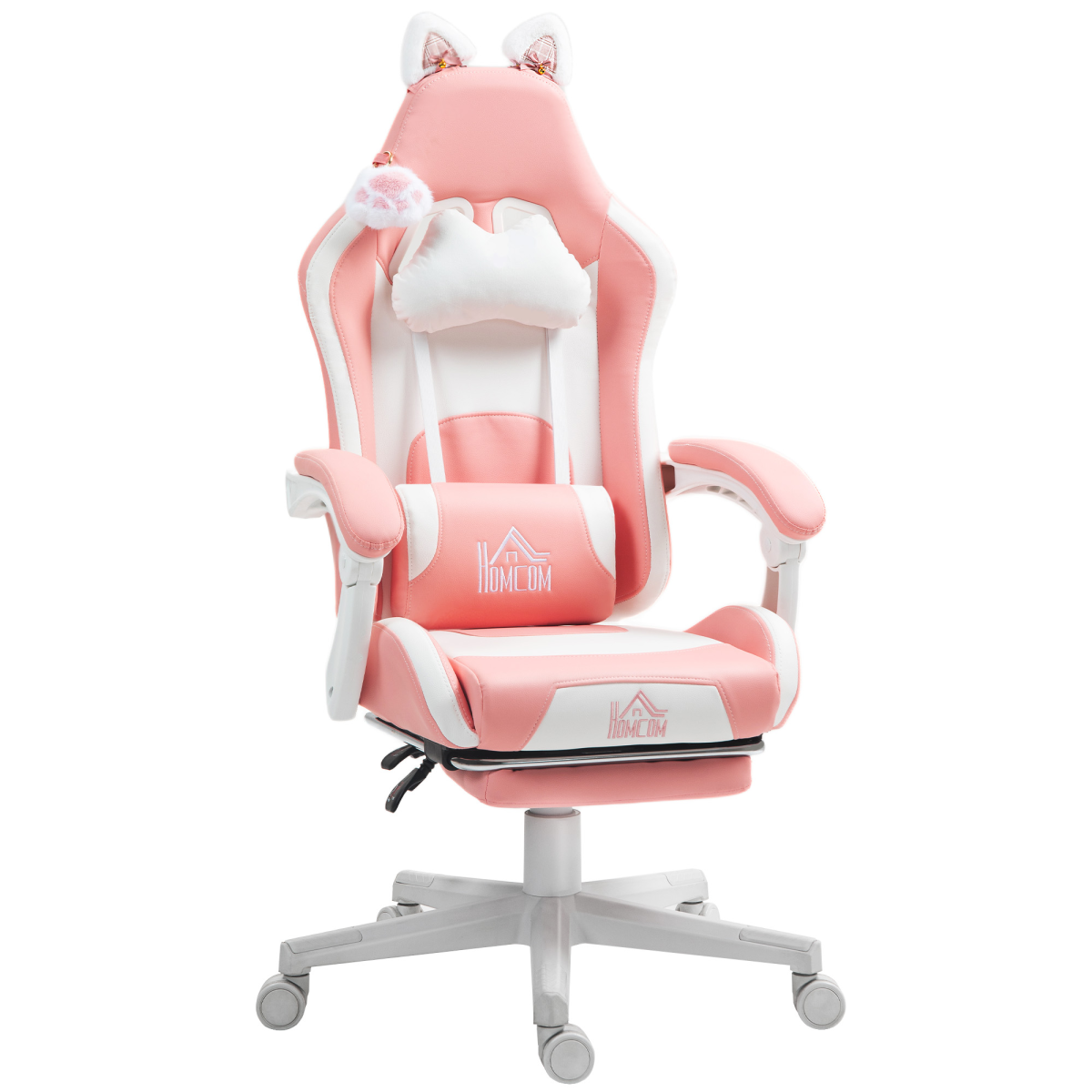 cortex-london-windsor-pink-cat-ear-gaming-chair-with-footrest