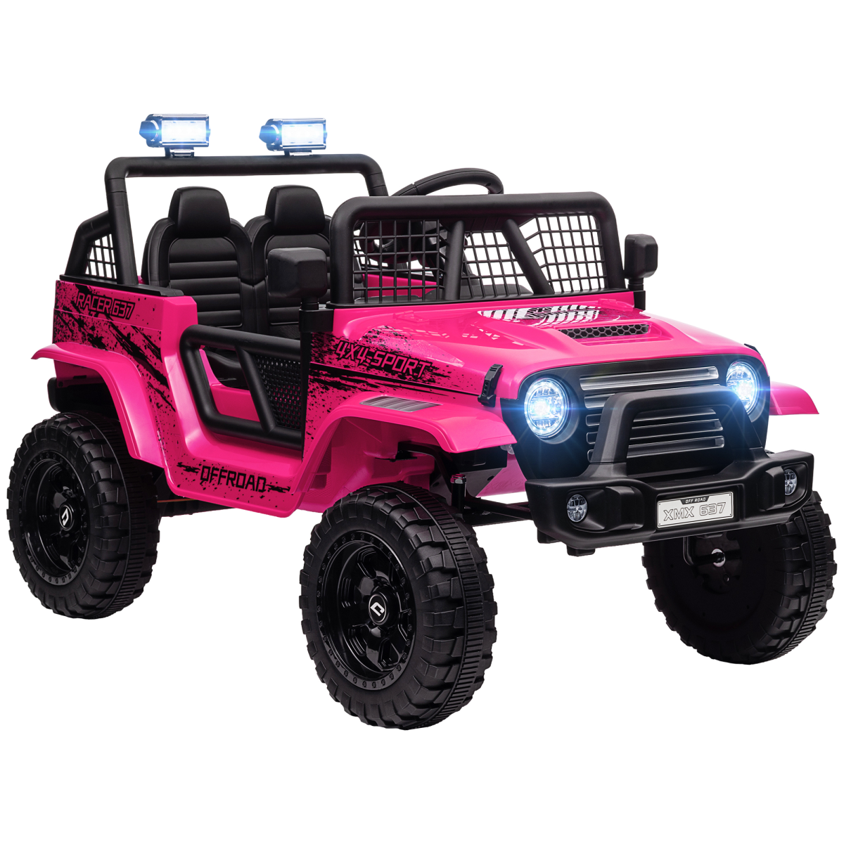 cortex-london-windsor-pink-12v-kids-electric-ride-on-truck