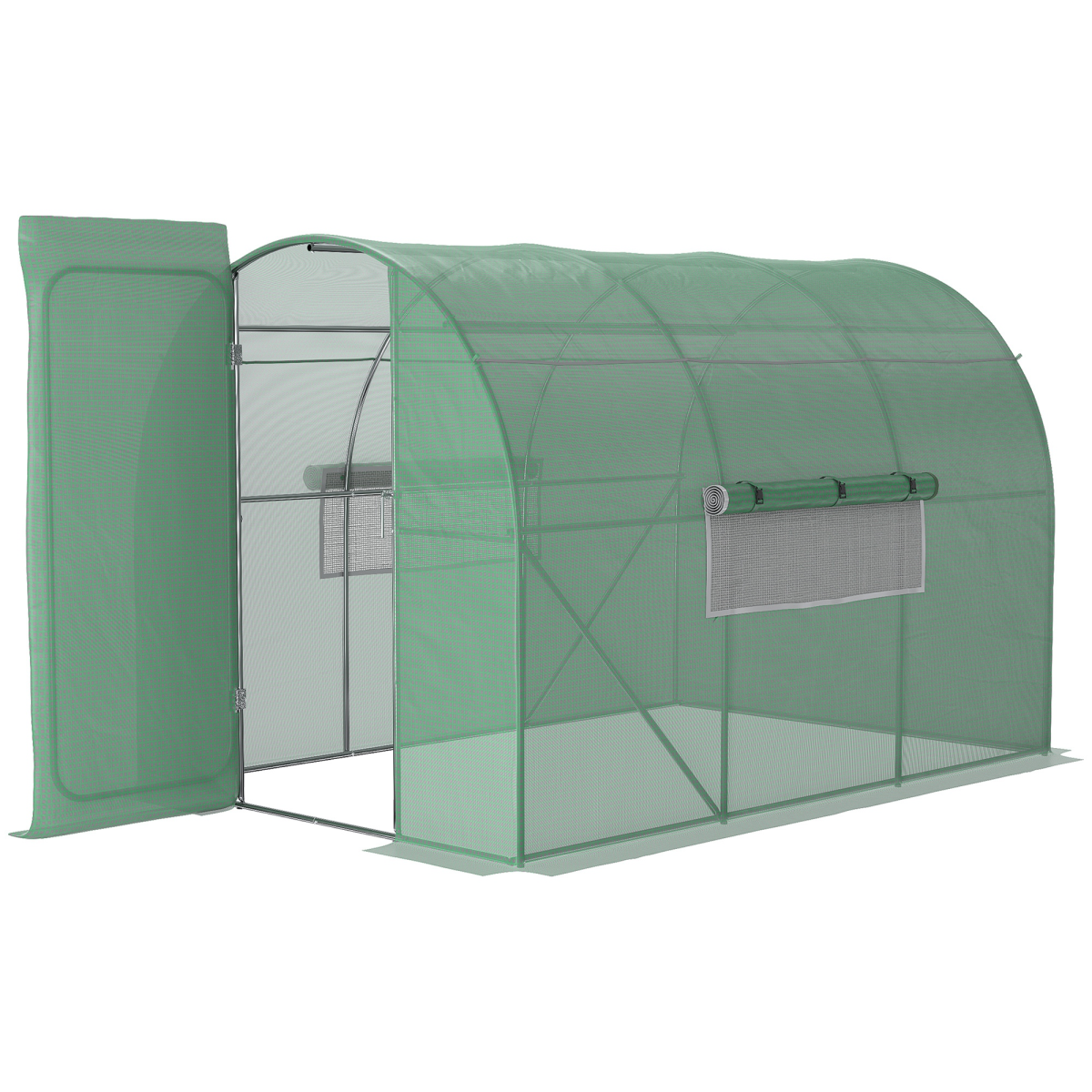 cortex-london-windsor-3-x-2m-steel-walk-in-polytunnel-greenhouse-green-pe-cover