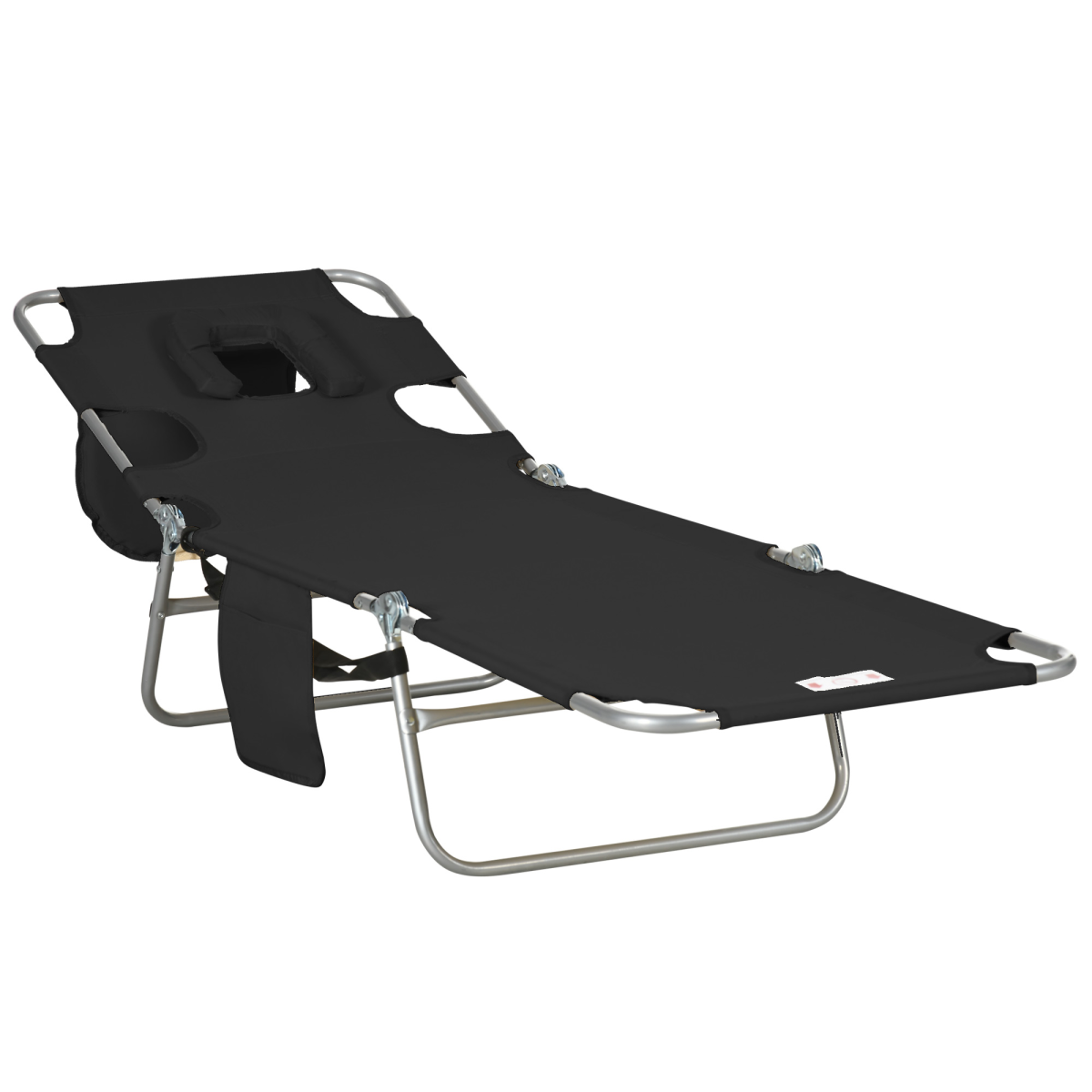 cortex-london-york-adjustable-folding-sun-lounger-black-padded-face-hold-five-level-steel-frame-side-pocket