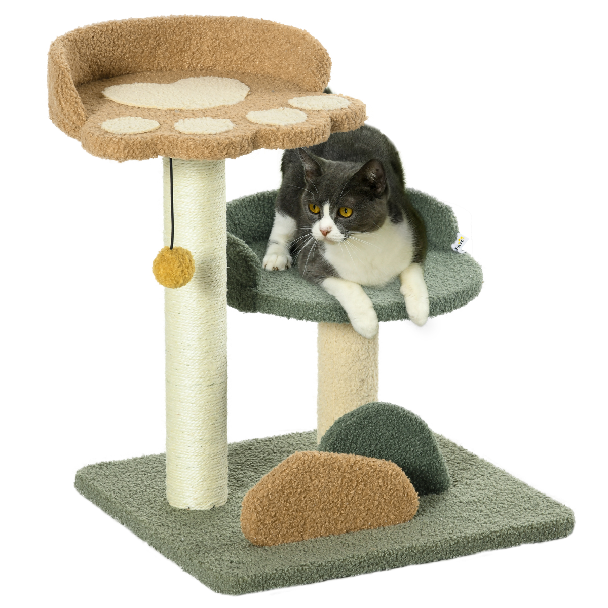 cortex-london-windsor-52cm-cat-tree-scratching-posts-two-beds-toy-ball