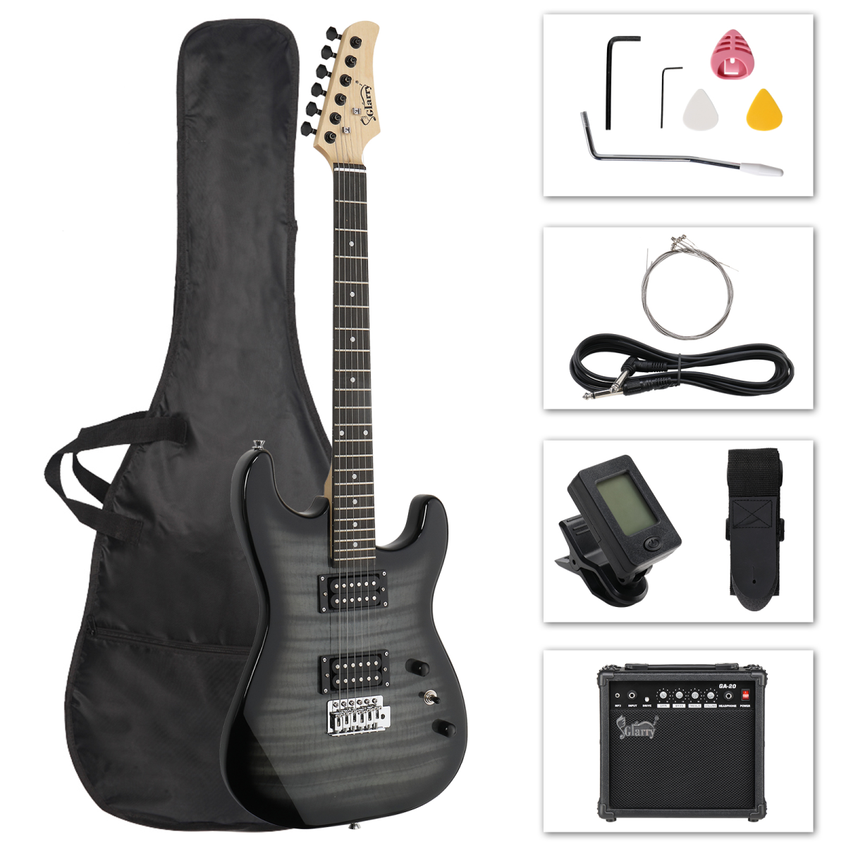 cortex-london-windsor-tiger-stripe-h-h-electric-guitar-kit-black-20w-amp