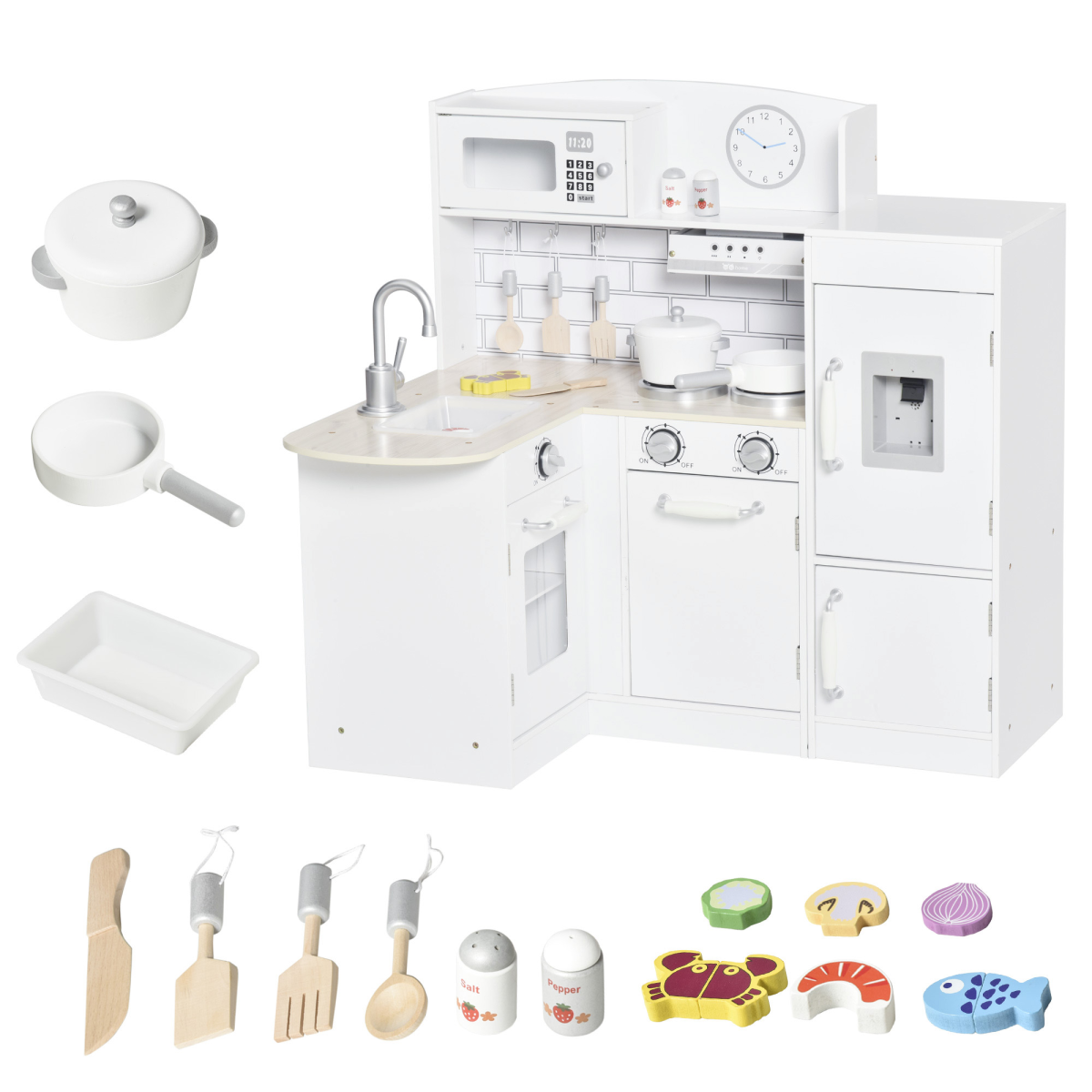 cortex-london-windsor-kids-play-kitchen-white-14-piece-water-dispenser