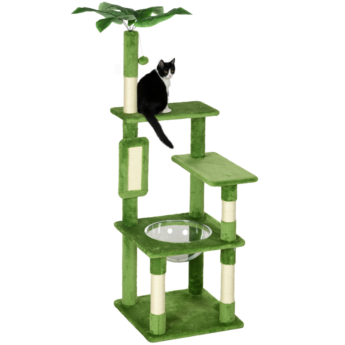 cortex-london-windsor-cat-tree-tower-hammock-scratching-posts-green