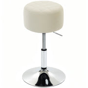 HOMCOM Bar Stool Adjustable Swivel Chair Velvet-Feel Seat 1 Piece, Beige