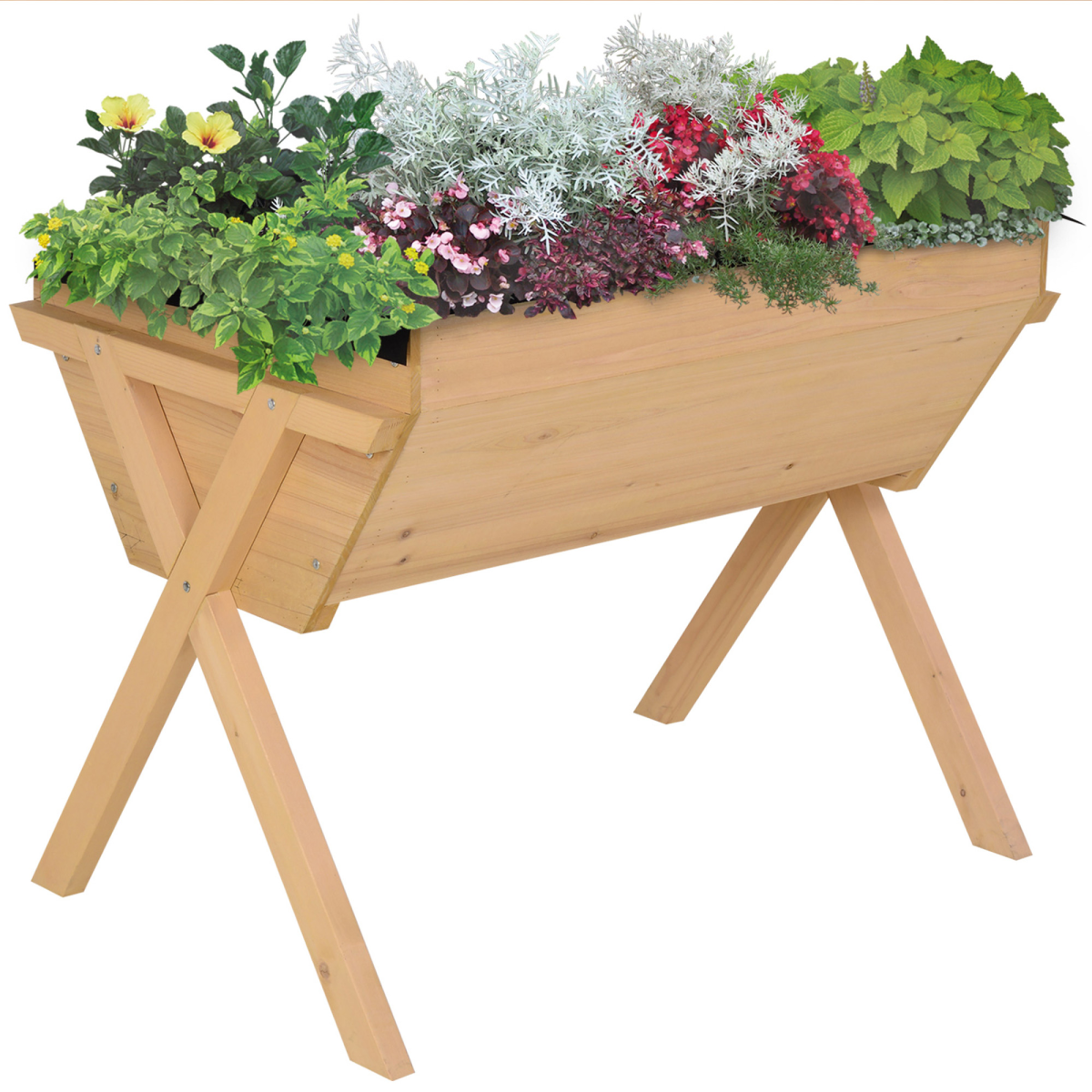cortex-london-york-fir-wood-raised-plant-stand-oak-tone