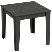 HOMCOM Dining Table for 4, 80L x 80W x 75Hcm, Modern Square Kitchen Table with Wood Effect Tabletop, Black Wood Effect