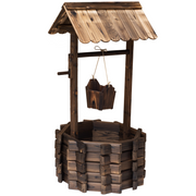 cortex-london-windsor-wishing-well-planter-brown-fir-wood-60lx55wx114h-cm