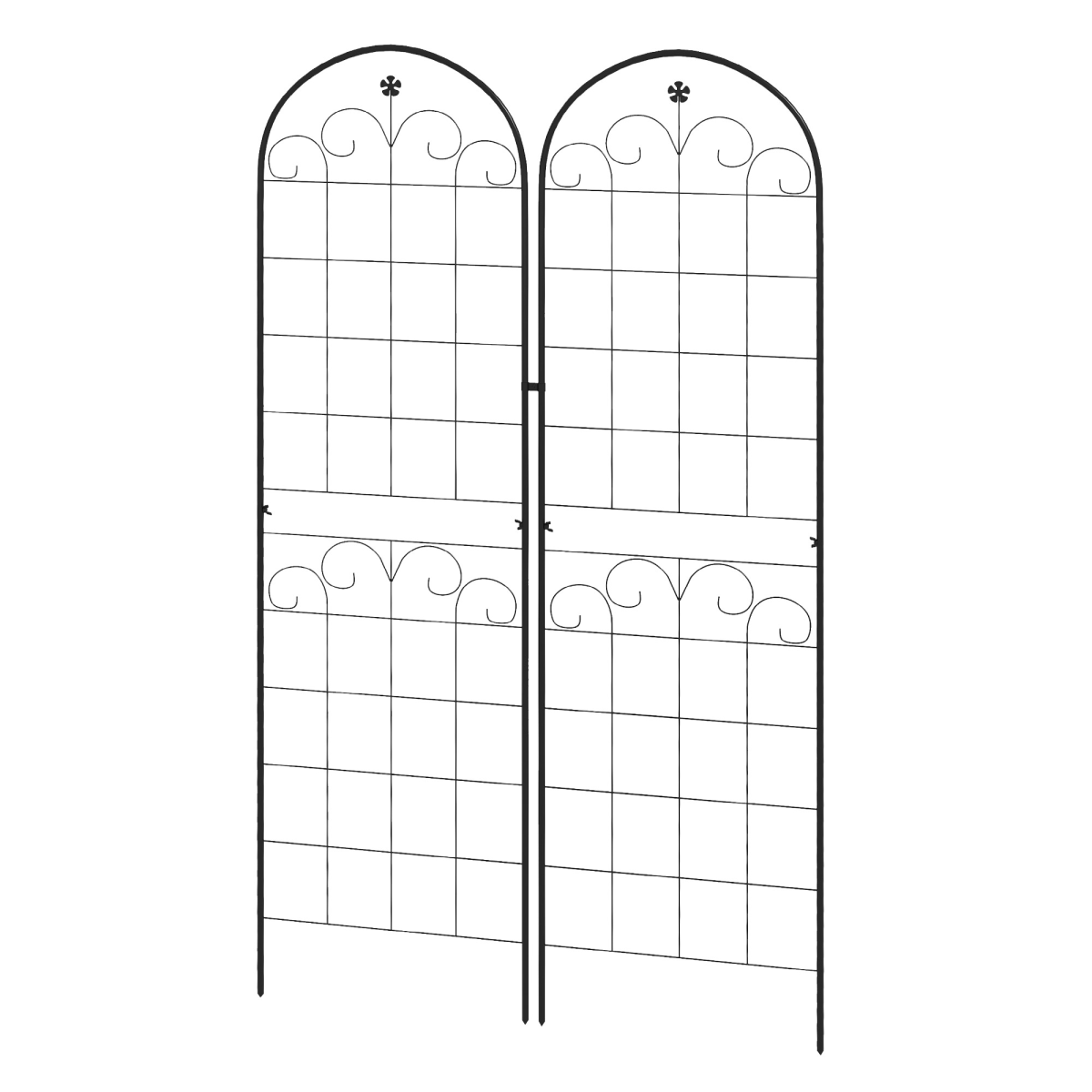 cortex-london-york-floral-metal-trellis-set-of-2-black-steel
