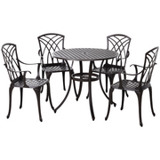 cortex-london-windsor-cast-aluminium-four-seater-garden-dining-set-brown