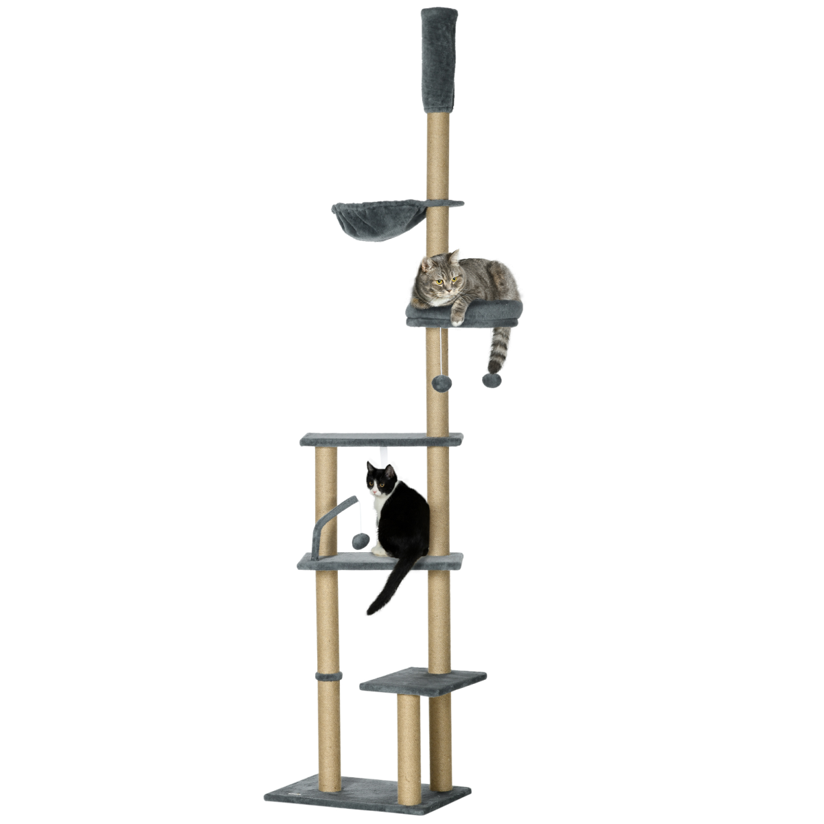 cortex-london-yorkminster-six-tier-floor-to-ceiling-cat-tree-grey