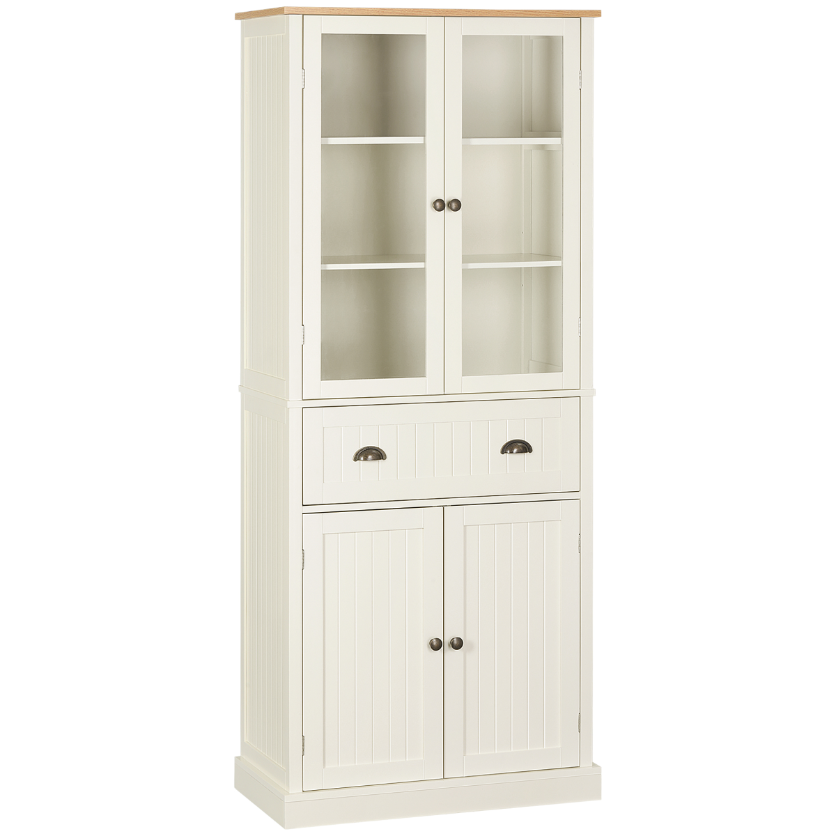 cortex-london-windsor-cream-five-tier-kitchen-storage-cabinet-adjustable-shelves