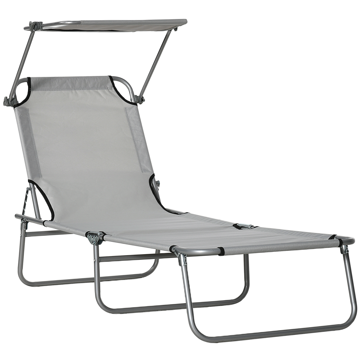 cortex-london-york-sunshade-folding-garden-lounger-grey