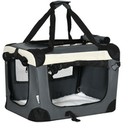 cortex-london-windsor-51cm-foldable-pet-carrier-grey-pawhut