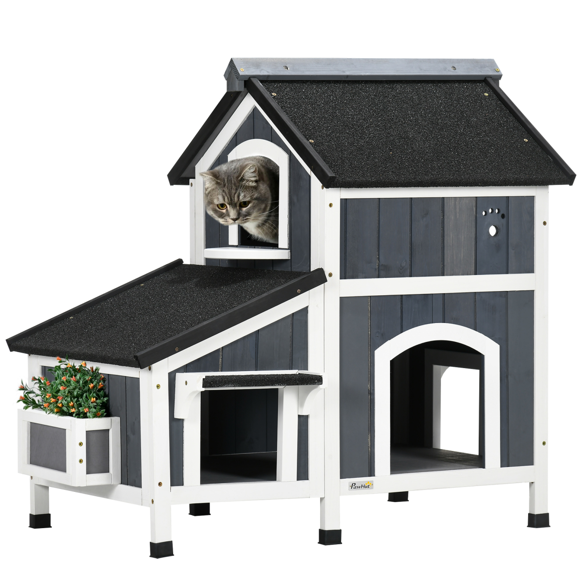 cortex-london-windsor-fir-wood-outdoor-cat-house-flower-pot