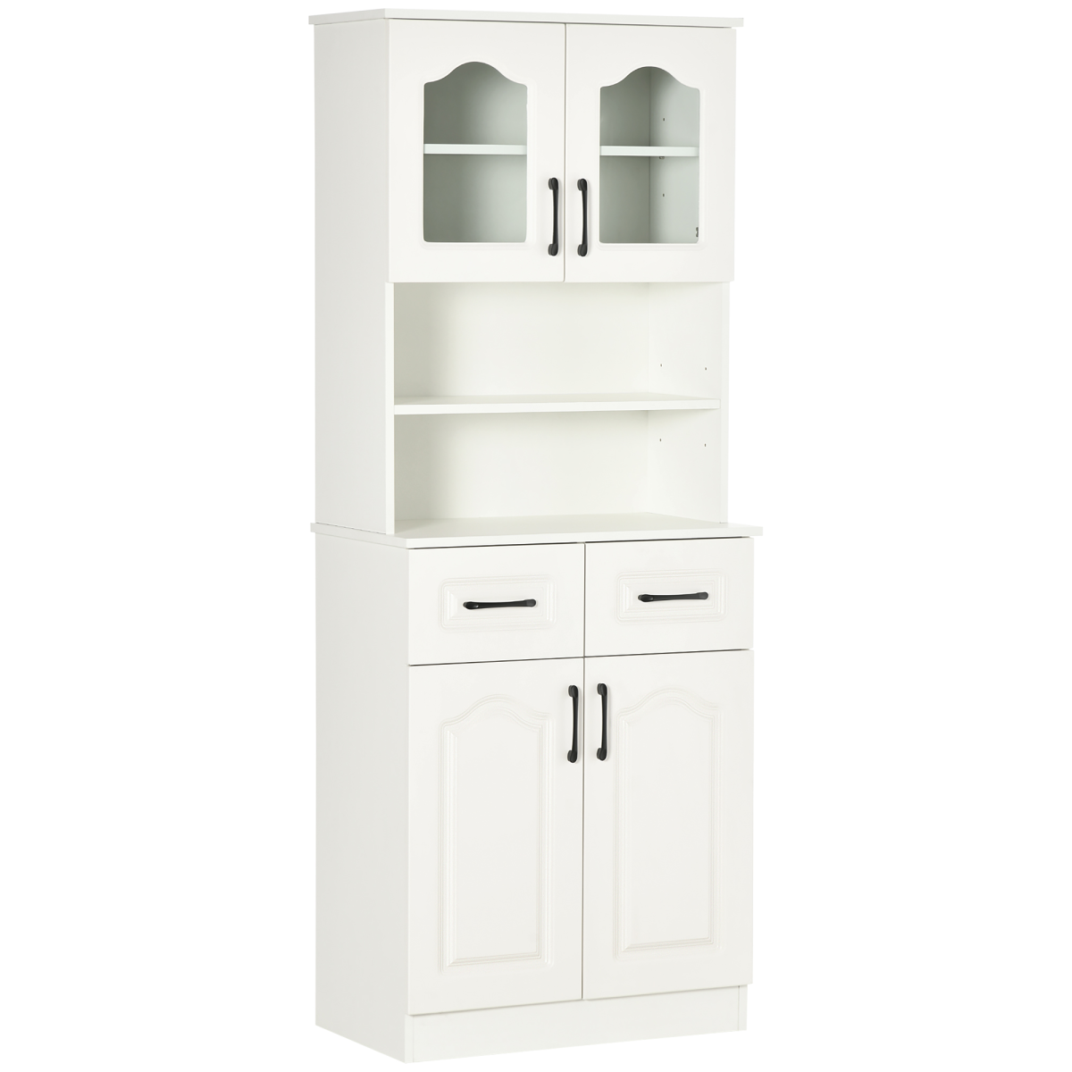 cortex-london-windsor-168cm-white-kitchen-storage-cabinet-glass-doors-drawers