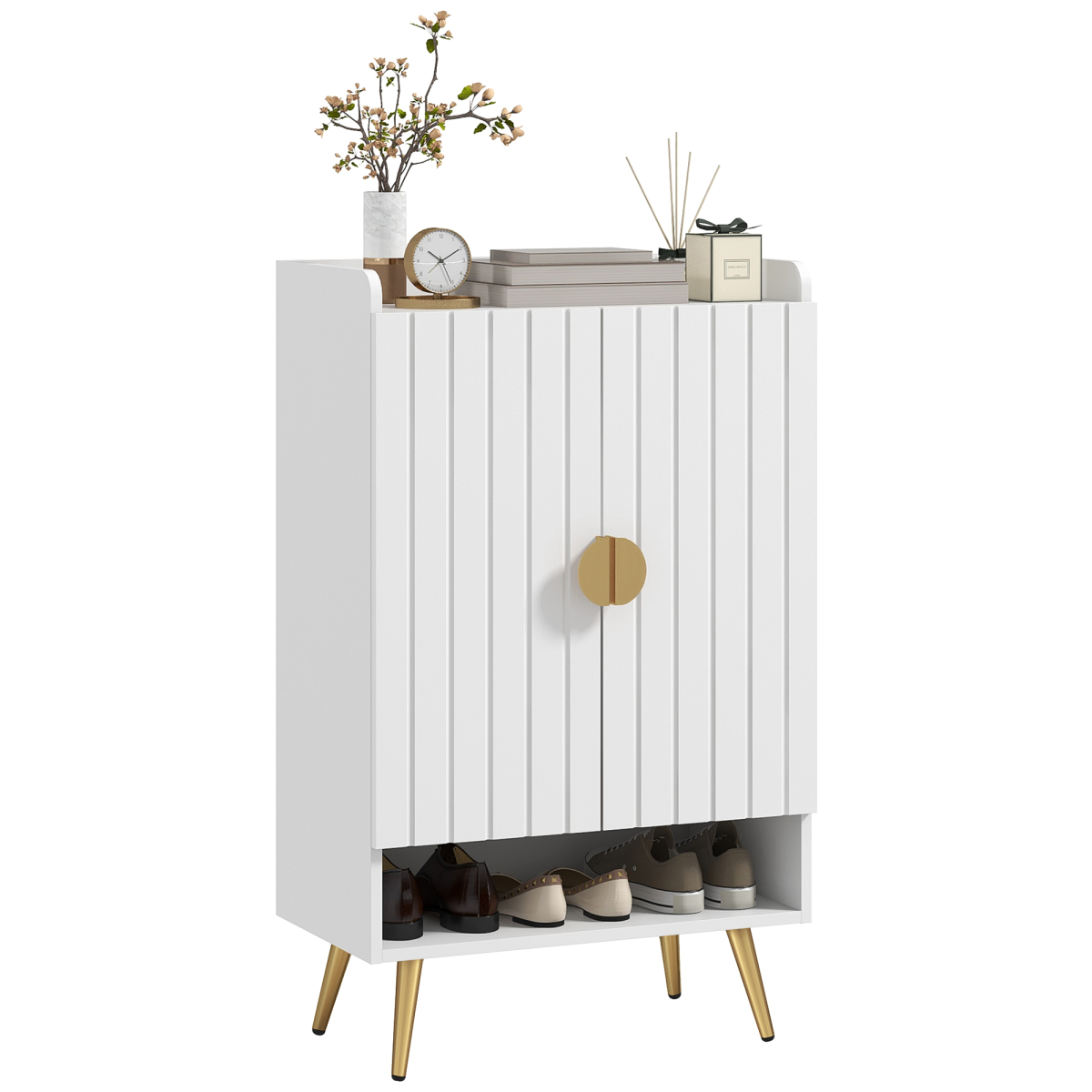 cortex-london-kensington-white-gold-tone-shoe-cabinet-particle-board-steel