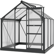 cortex-london-kensington-6-x-6ft-polycarbonate-garden-greenhouse-aluminium-frame-sliding-door