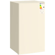 HOMCOM Under Counter Fridge, 91L Small Fridge with Chiller Box, Removable Shelf, Reversible Door, Adjustable Legs, Mini Refrigerator, Beige