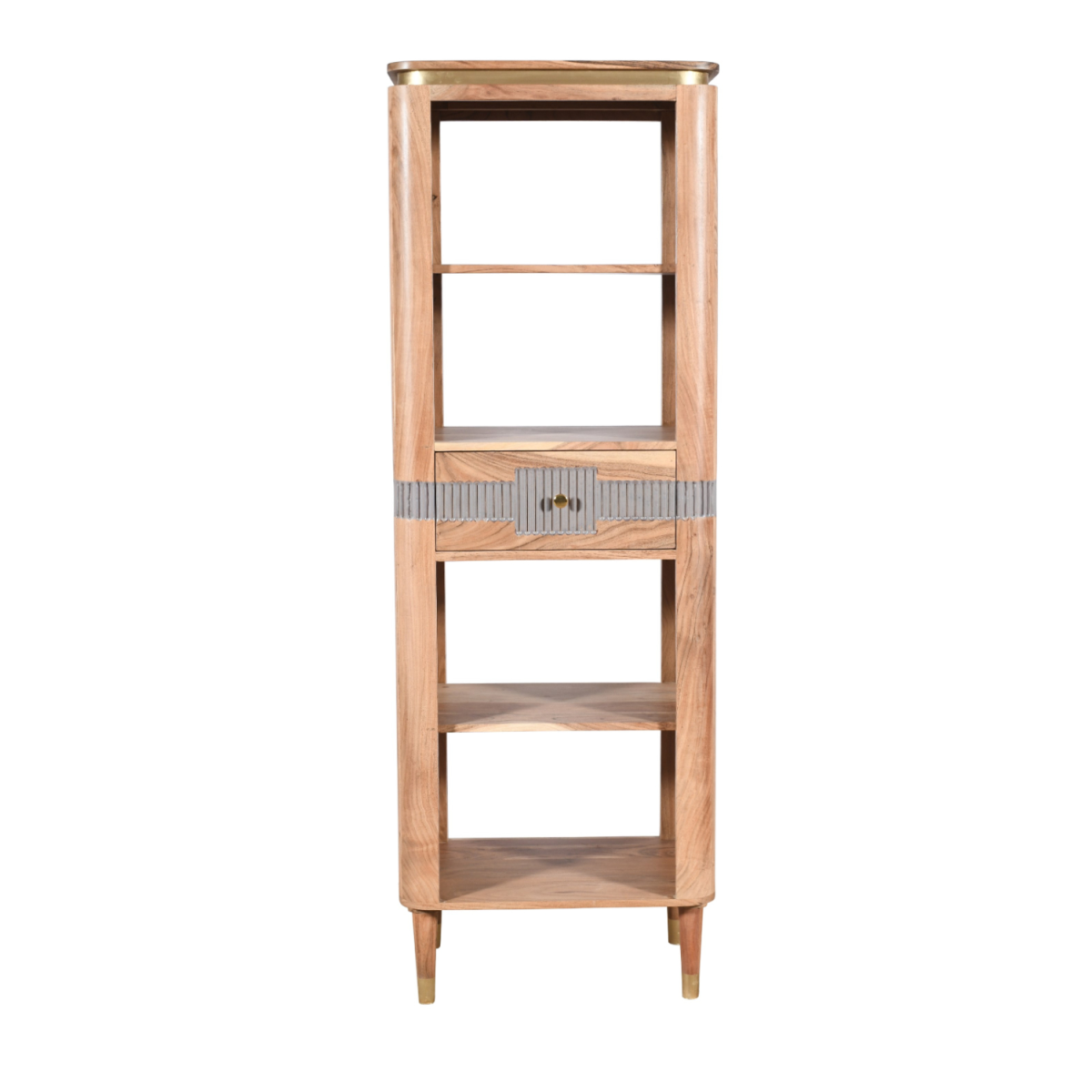 cortex-london-windsor-wilton-acacia-wood-slim-bookcase-one-drawer