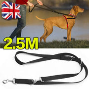 Dog Lead 8ft Adjustable Double ended Control Training Leash-Police Style NEW