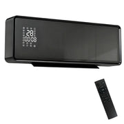 HOMCOM 2000W Ceramic Electric Heater with Fan, Adjustable Thermostat, Wall Mounted - Black