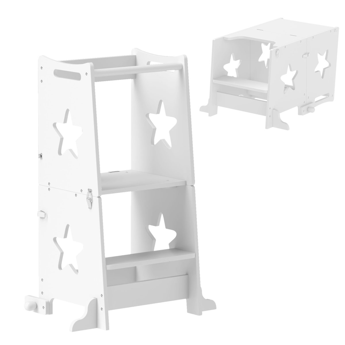 cortex-london-windsor-toddler-kitchen-step-stool-table-chair-white
