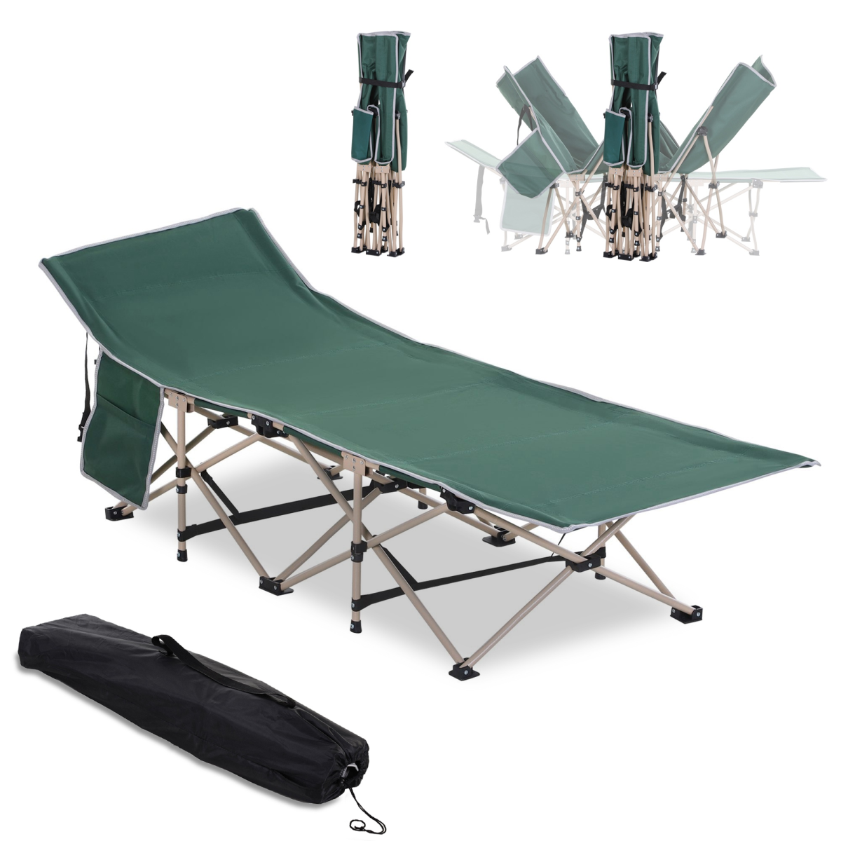cortex-london-windsor-portable-camping-cot-green-outsunny
