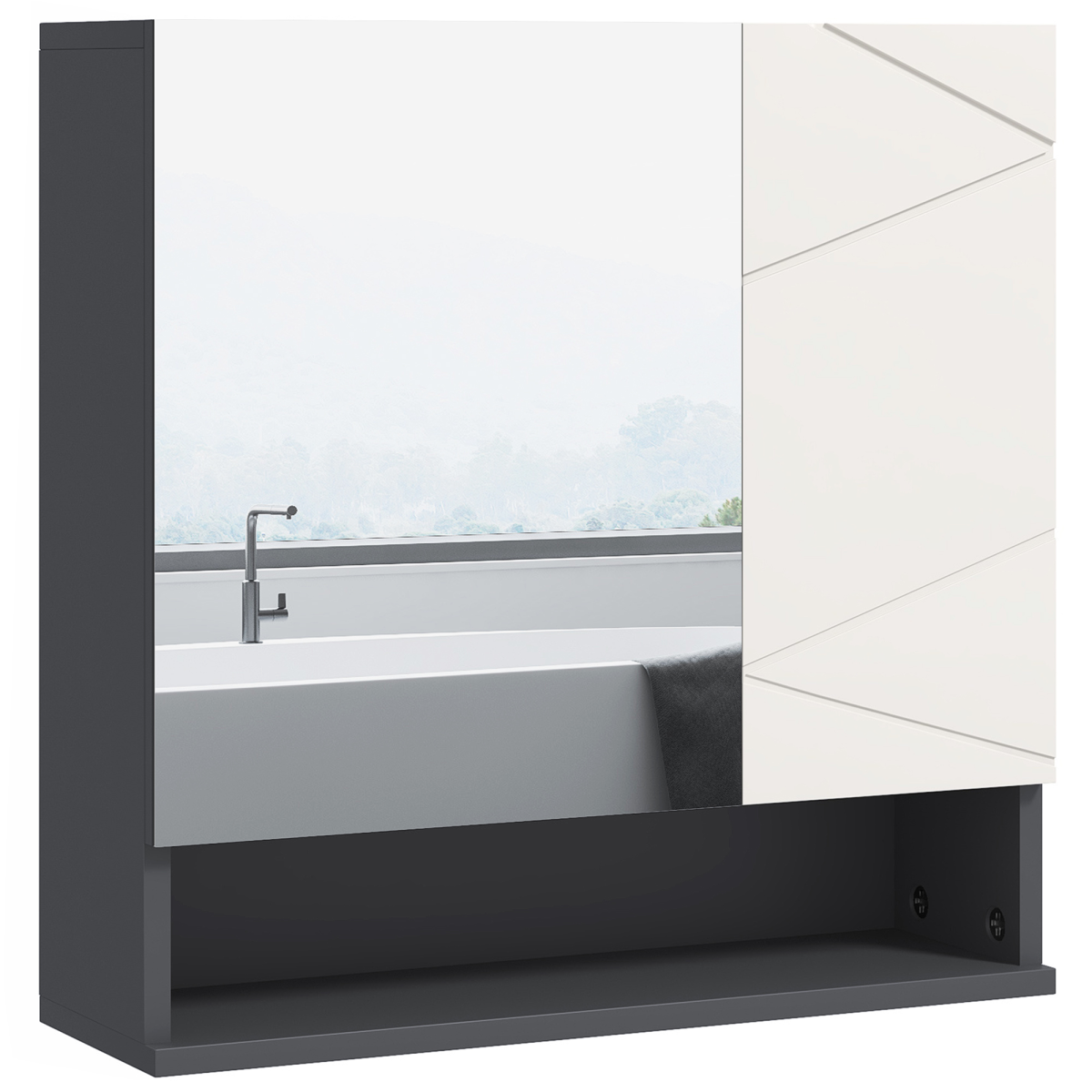 cortex-london-windsor-bathroom-mirror-storage-cupboard-light-grey-dark-grey-two-cupboards-bottom-shelf